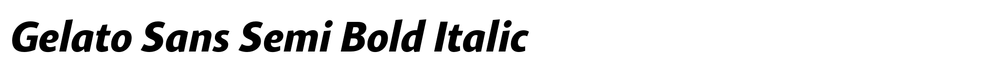 Gelato Sans Semi Bold Italic image